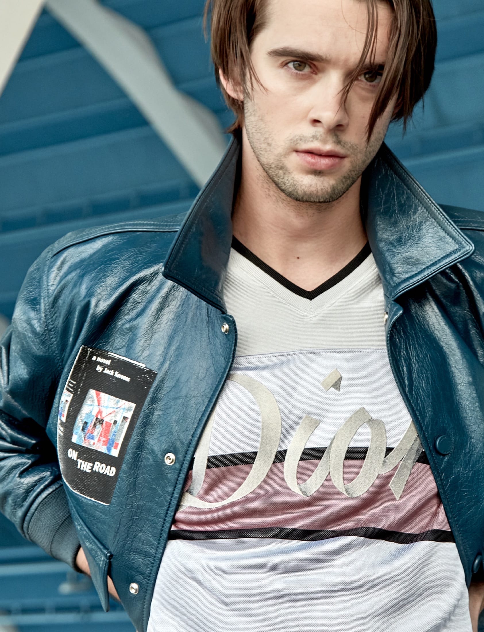 Fashion editorial, stadium stands